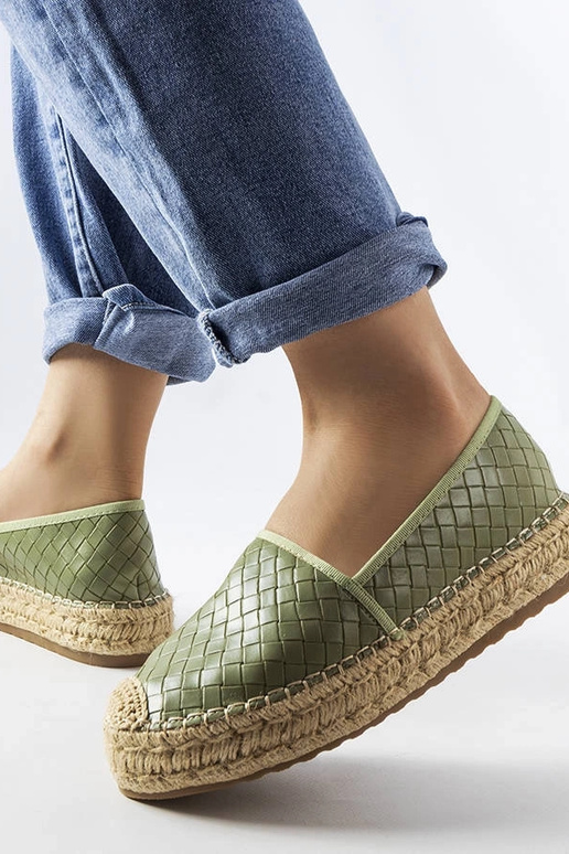 Espadrilles vertes gaufrées Geoffrey Espadrilles vertes gaufrées Geoffrey
