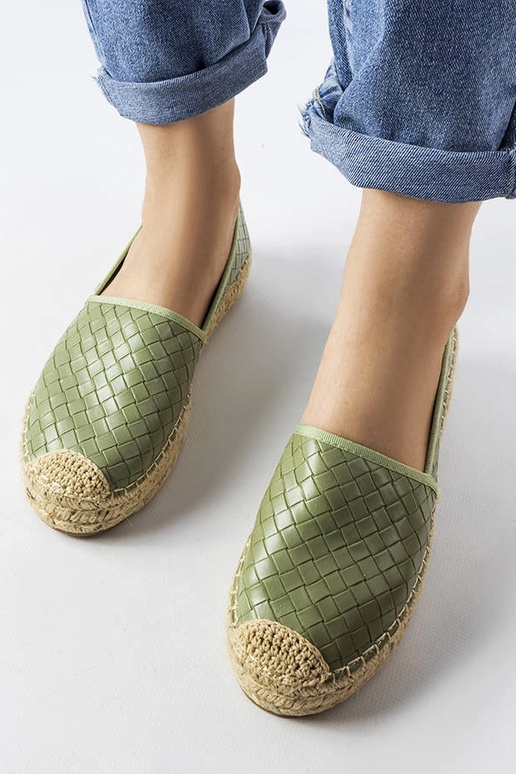 Espadrilles vertes gaufrées Geoffrey Espadrilles vertes gaufrées Geoffrey