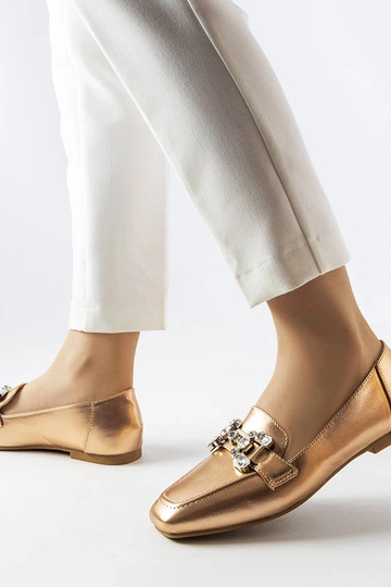 Mocassins en or rose avec... 2