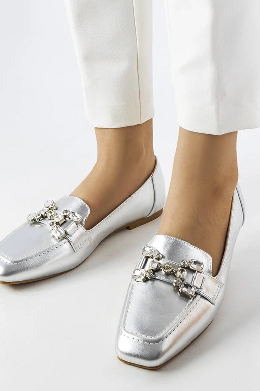 Mocassins en argent avec zircons... Mocassins en argent avec zircons...