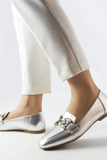 Mocassins en argent avec... 2