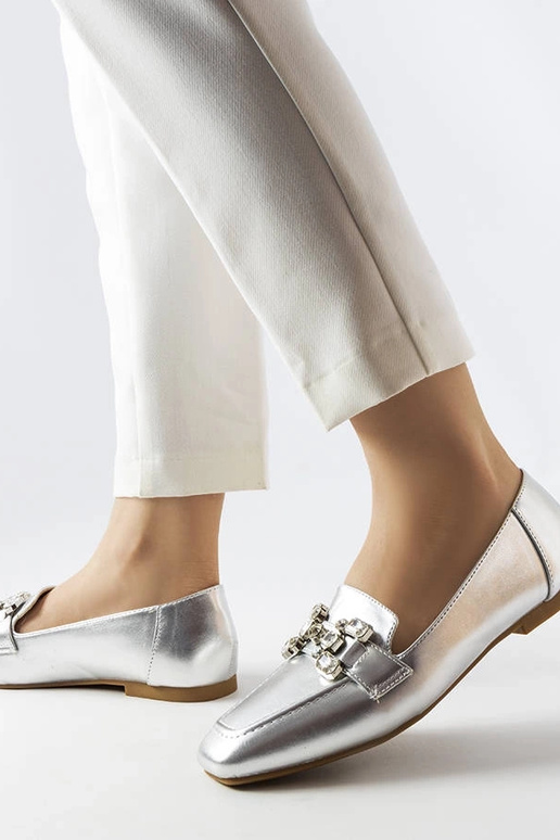 Mocassins en argent avec zircons... Mocassins en argent avec zircons...