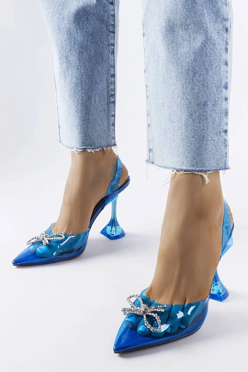 Blaue transparente Pumps... 2