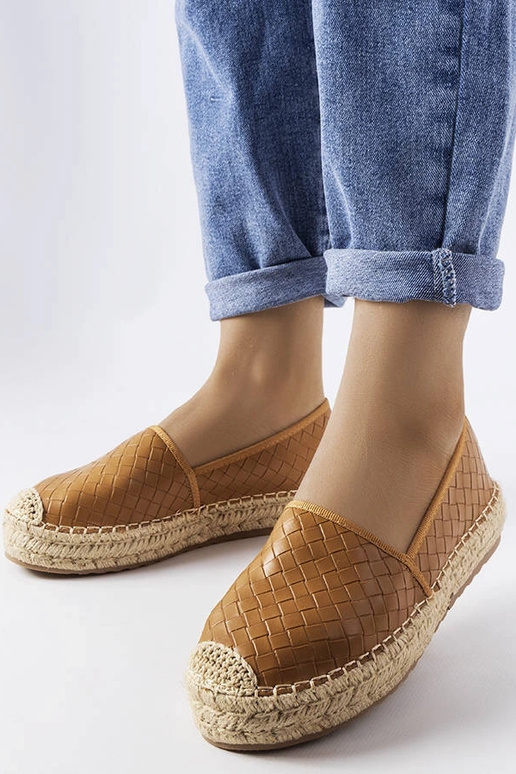 Braune Espadrilles mit Geoffrey-Prägung