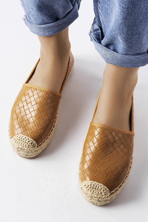 Braune Espadrilles mit Geoffrey-Prägung
