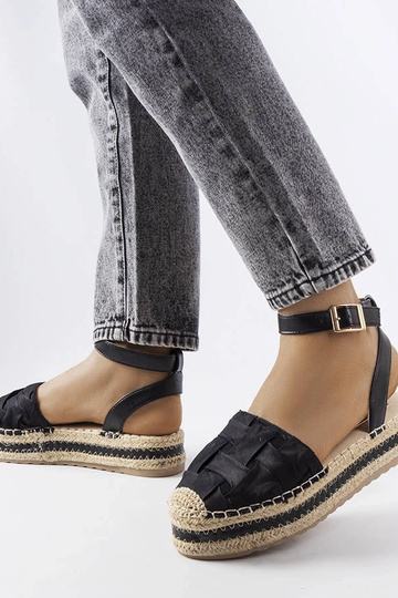 Schwarze Plateau-Espadrilles von Lafrenière