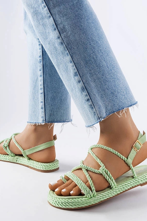 Grüne gewebte Sandalen „Burwell“