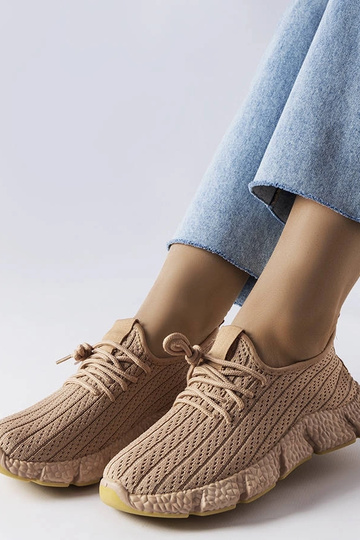 Baskets de sport beiges Élodie