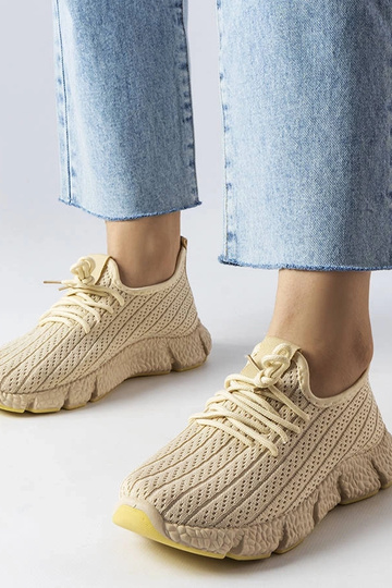 Lysbeige Élodie sportssneakers 2