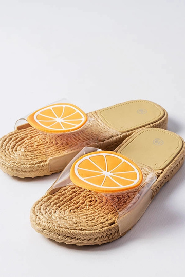 Durchsichtige Sandalen mit Orange, „Foddie" 2