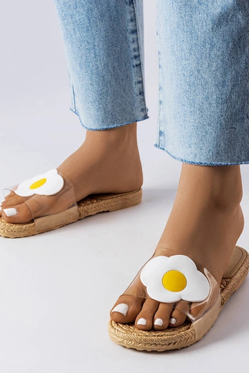 Transparente Flip-Flops mit Blumenmotiv von Foddie 2