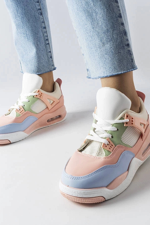 Rosa Sneaker aus Material-Mix von Malas Rosa Sneaker aus Material-Mix von Malas