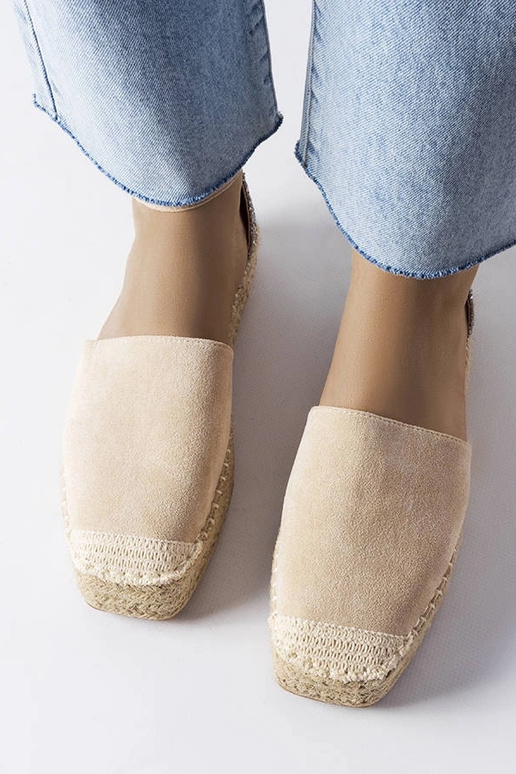 Espadrilles beiges avec empiècement...