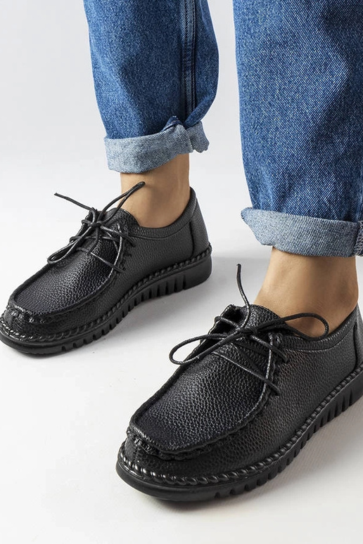 Bottines noires ajustables, « Tuva »