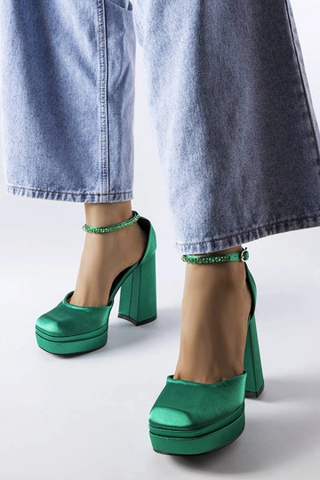 Grønne pumps med høj hæl Elida