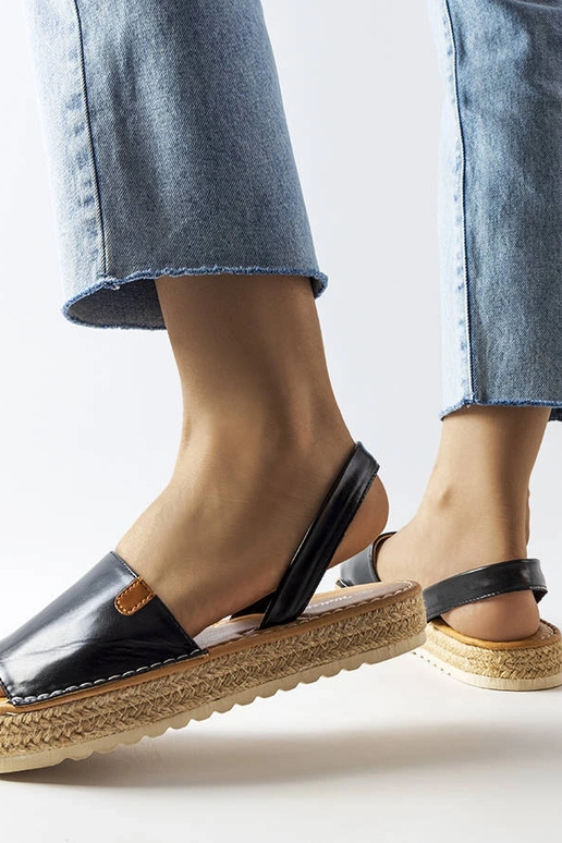 Espadrilles noires à plateforme, «...