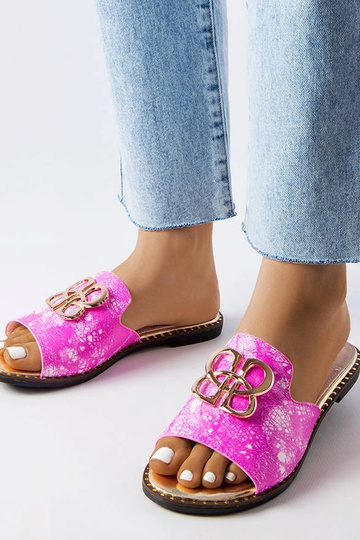 Lea lyserøde dameflip-flops...