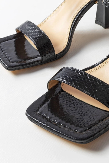 Sorte Amalia højhælede sandaler 2