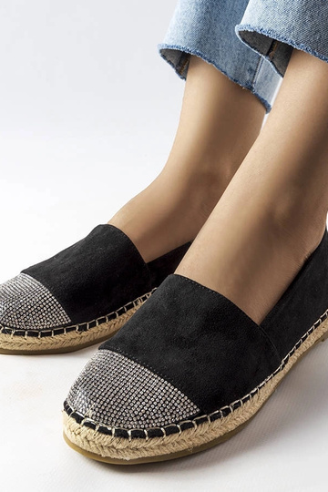 Magali sorte flade slip-on espadriller til kvinder 2