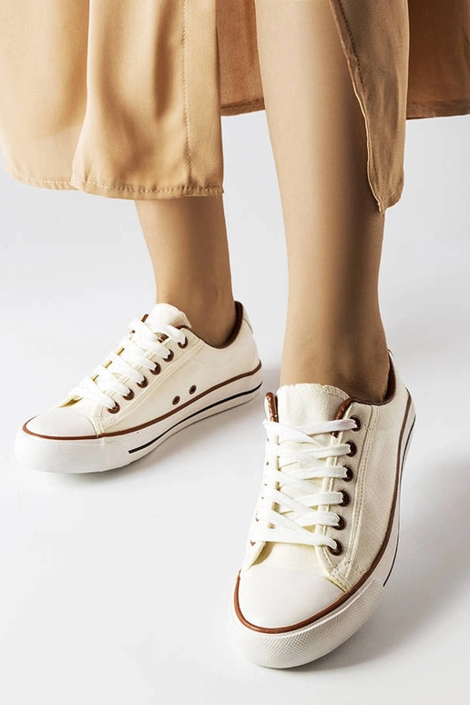 Sneakers i hvidt stof fra Mascherone