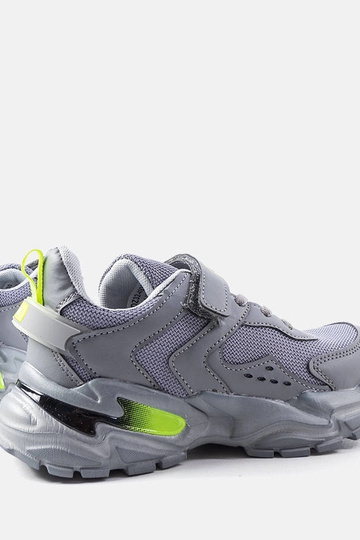 Ansel grå velcro børnesneakers 2