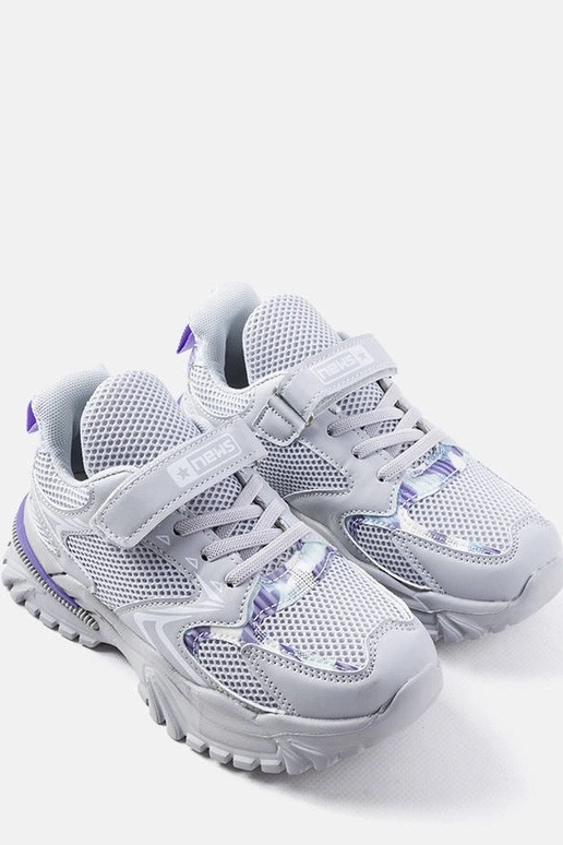 Robillard Graue Kinder-Sneaker mit...