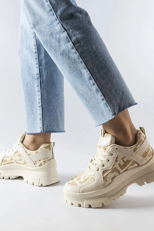 Beige klobige Sneakers „Brunswick“ Beige klobige Sneakers „Brunswick“