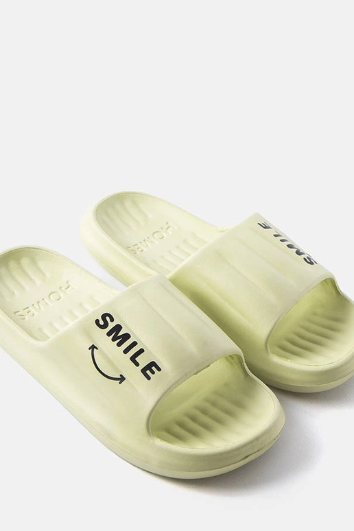 Grüne Flip-Flops aus Schaumstoff Smile