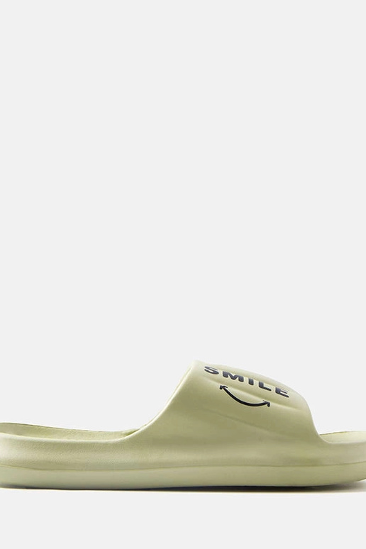 Tongs en mousse verte Smile