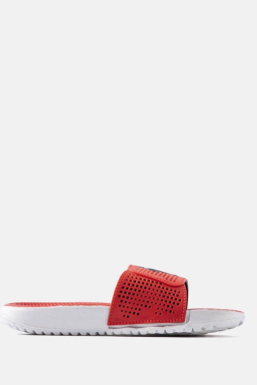 Chaussons en caoutchouc blanc-rouge,...