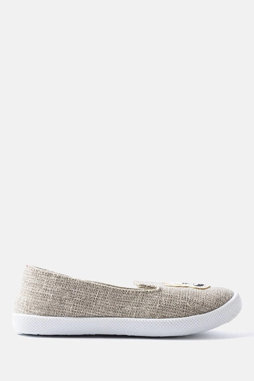 Grå børnesneakers med Naomi applikation