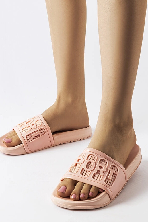 Tongs en caoutchouc rose Moiariello