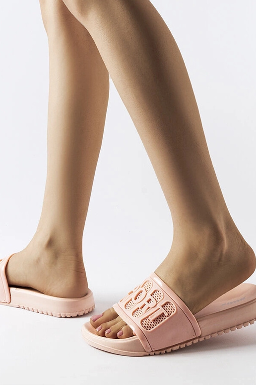 Tongs en caoutchouc rose Moiariello