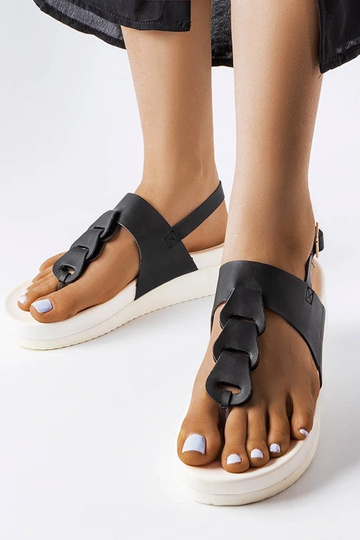 Sandales compensées noires...