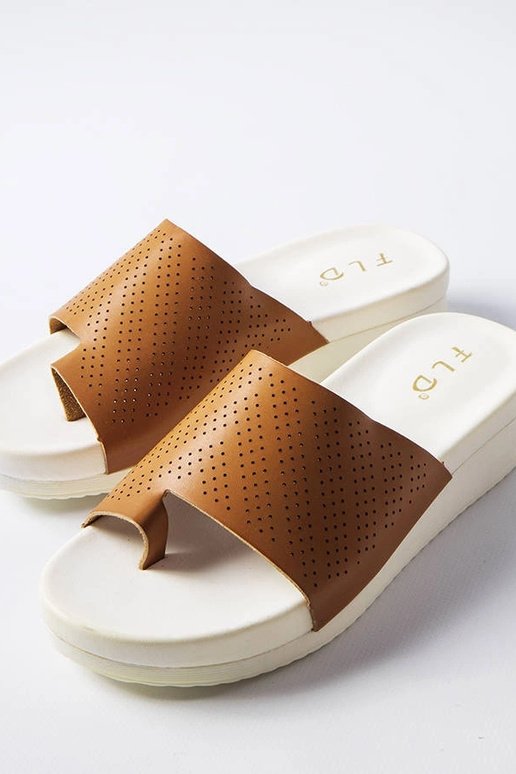 Braune Monferrato-Keilsandalen