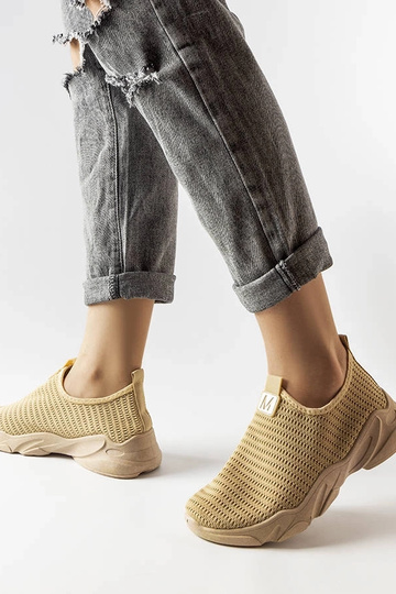 Azalee Mørk Beige Slip-On Sneakers til kvinder 2
