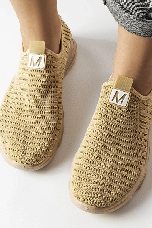 Azalee Mørk Beige Slip-On Sneakers...