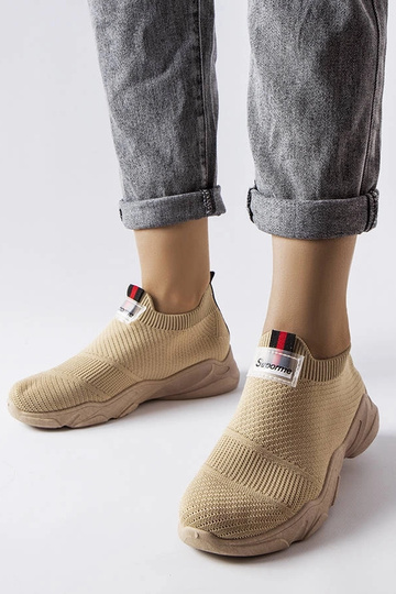 Mørk Beige Greco Slip-On Sportssko til kvinder