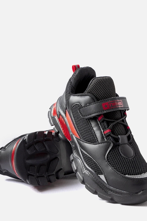 Zwart-rode sportschoenen met...