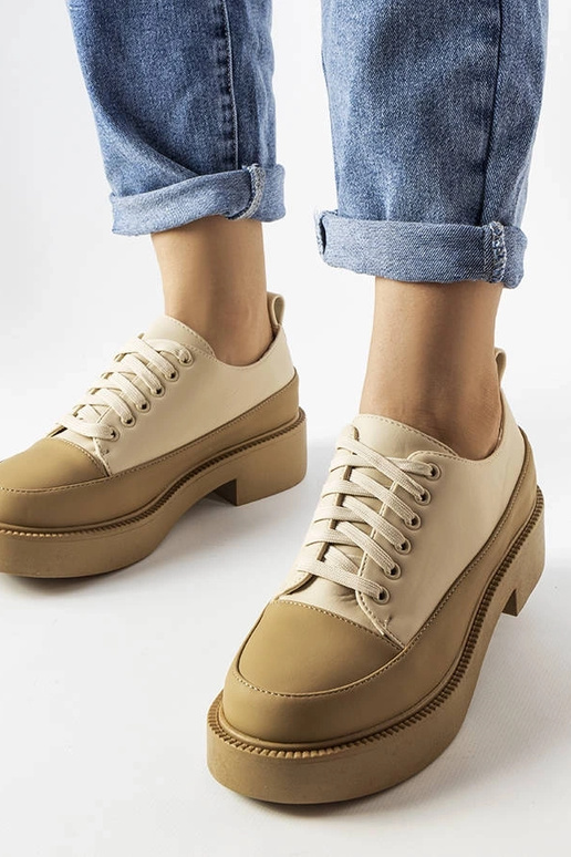 Chaussures plates beige foncé Merico Chaussures plates beige foncé Merico