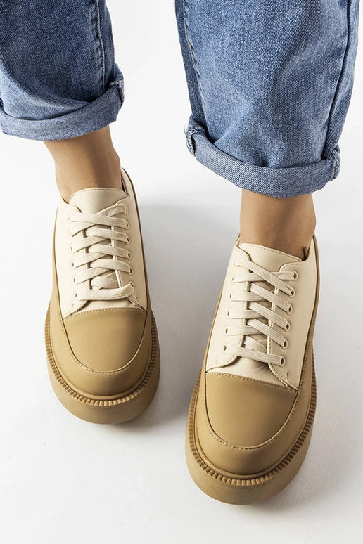 Chaussures plates beige foncé Merico Chaussures plates beige foncé Merico