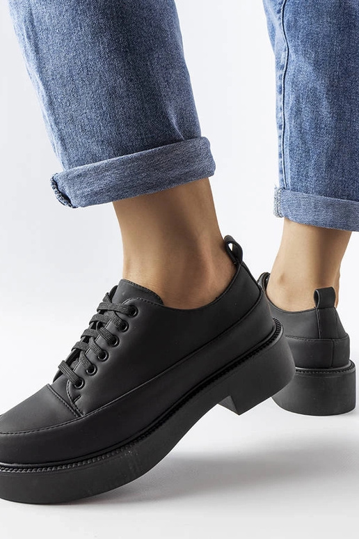 Chaussures plates noires Merico Chaussures plates noires Merico