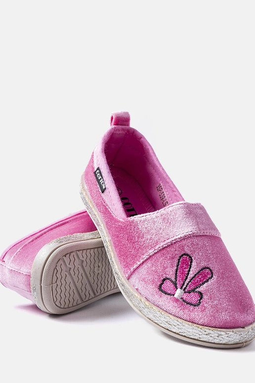 Ballerines en velours rose foncé Patria Ballerines en velours rose foncé Patria