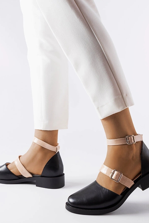 Ballerines noires à boucle Josiane