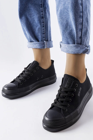Schwarze Plateau-Sneaker Big Star LL274967