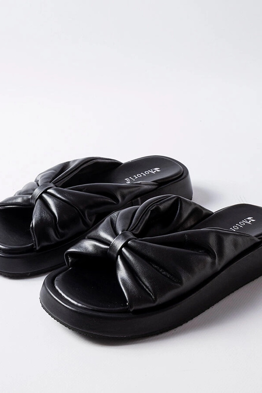 Sorte flip-flops med lav kile Hog Sorte flip-flops med lav kile Hog