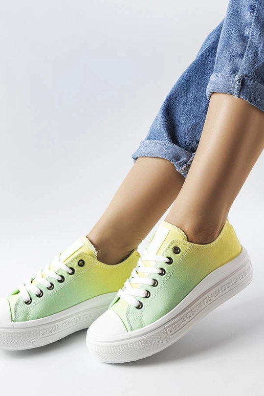Gul-grønne Big Star sneakers LL274A186
