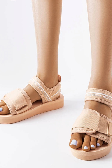 Beige skumsandaler Big Star LL274787
