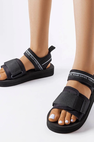 Big Star Schwarze Schaumstoff-Sandalen LL274784 2