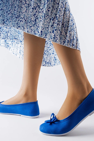 Gendron – Ballerinas aus blauem Stoff